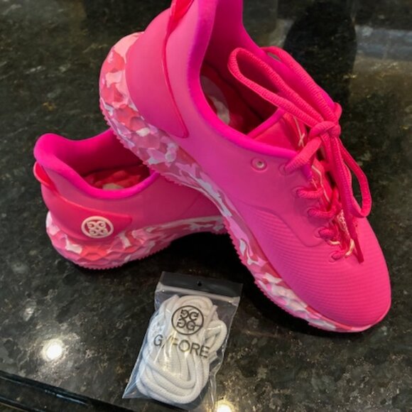 New G/FORE MG4+ CAMO GOLF SHOE G4LA23EF26 - KNOCKOUT PINK US SIZE 7 - Picture 1 of 5